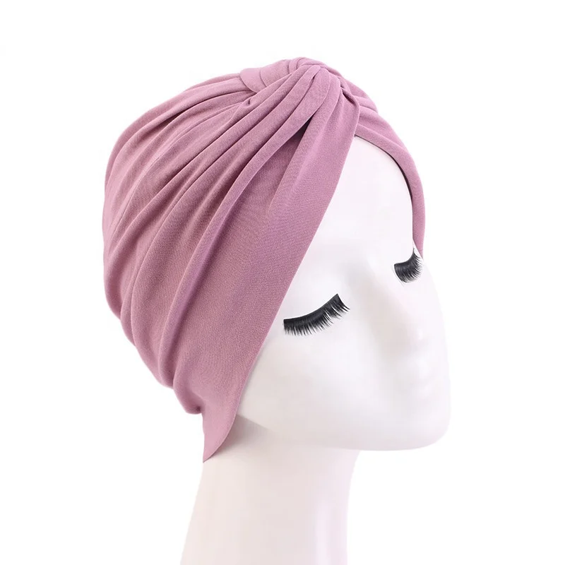 Wholesale classic soft stretchy cotton turban twist head wrap women cotton bandeau turban head scarf