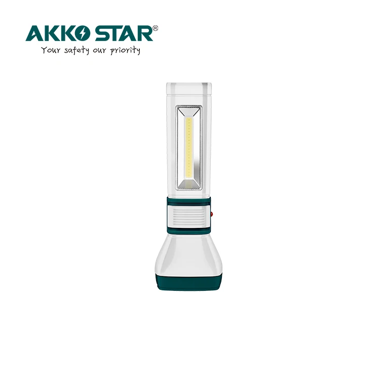 AKKO STAR High Brightness Side Light 4V 1600mah Lead-acid Battery 6500k 5W+2W COB Rechargeable Torch PC 50 Solar Emergency Light
