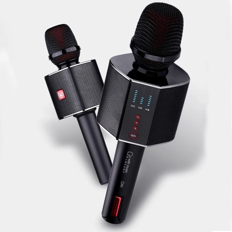 Оптовая продажа, профессиональный беспроводной микрофон, микрофон для караоке для смартфонов с логотипом на заказ