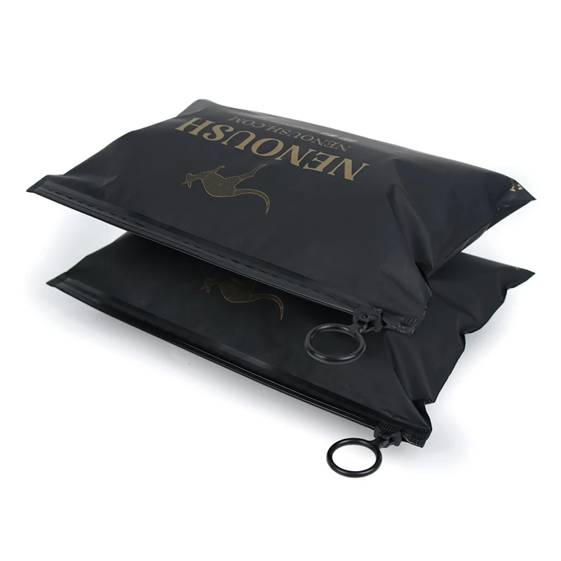Custom Print Ziplock Zip Lock Clothes Plastic Poly Packaging For Clothing Frosted Zipper With Logo tshirt bag