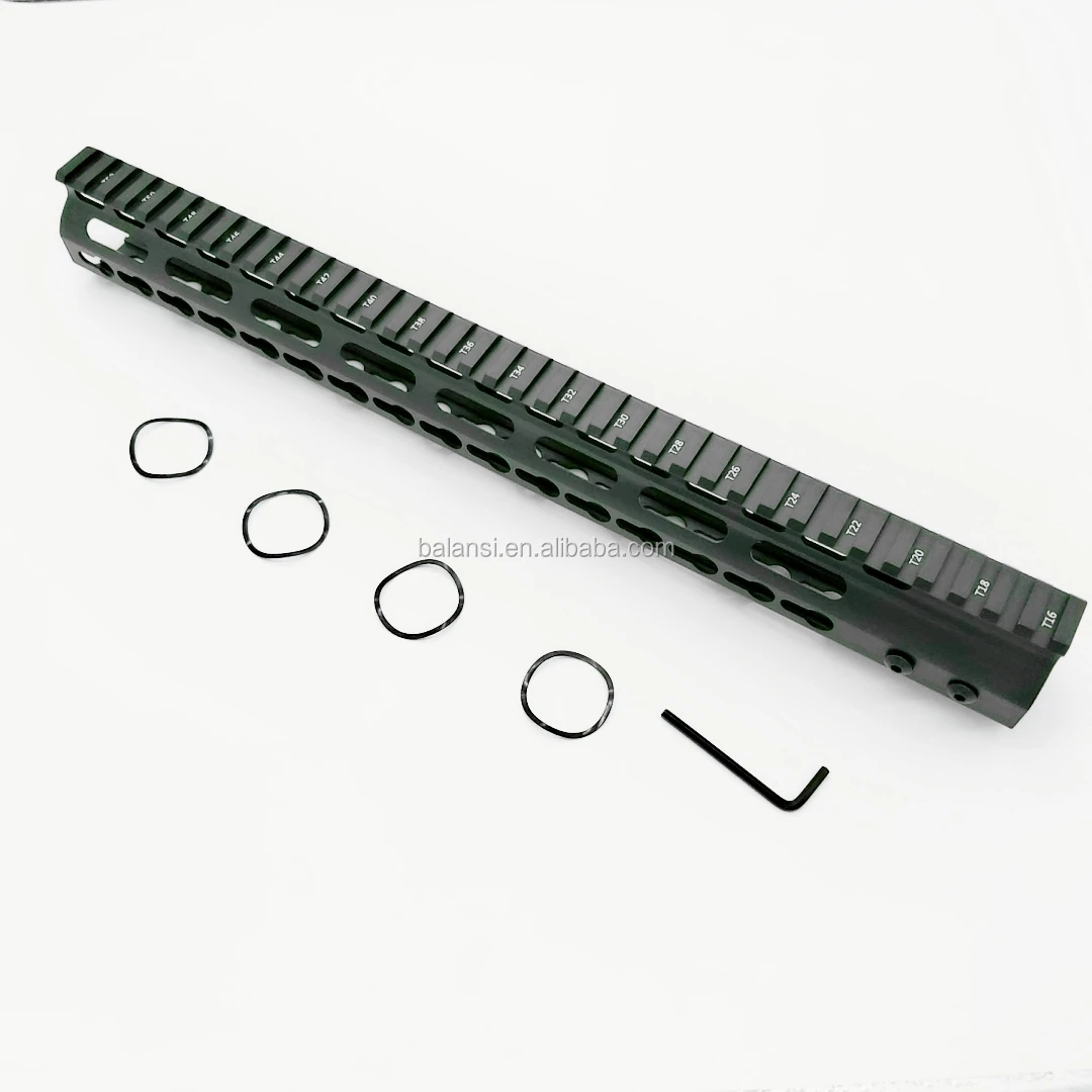 15 inch keymod ar15 tactical .223 5.56 handguard Free Float Slim ar 15 Handguard Quad for M4 M16