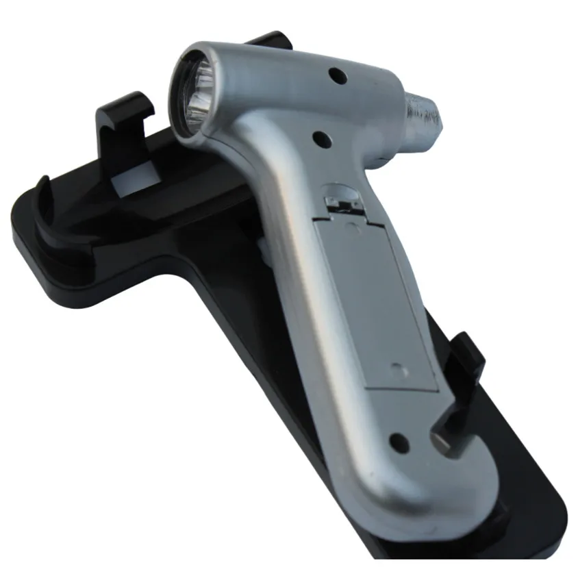 3 in 1 car safety hammer with high flash light window breaker