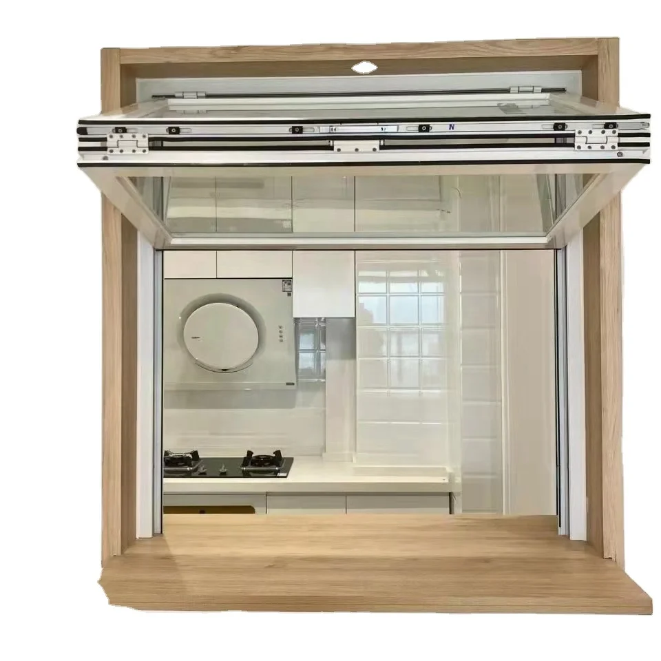 Hot Design Aluminum Vertical Sliding Folding Window Coffee Restaurant Wide View Glass Windows