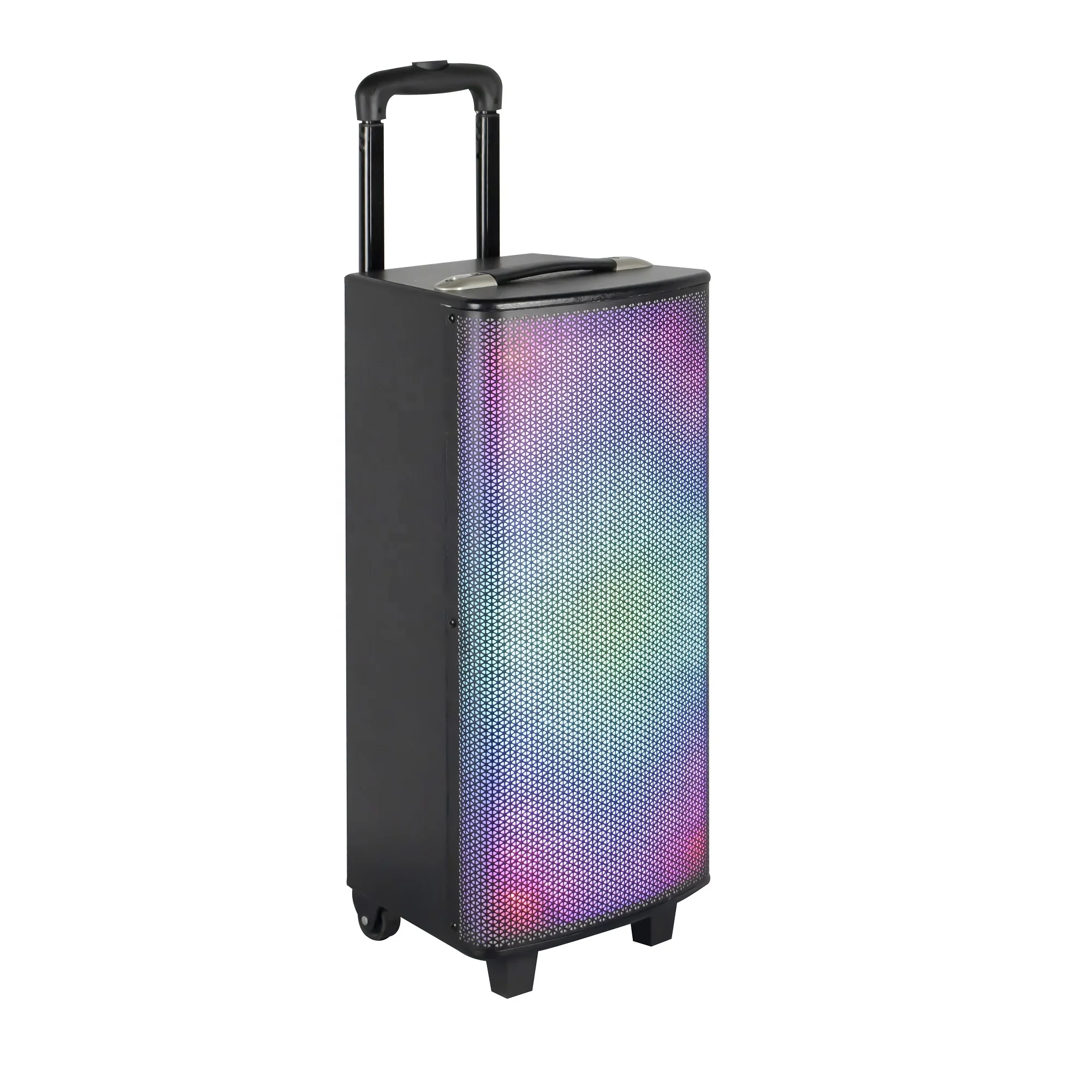 Factory New design Star LED Full Wooden Case Trolley Music Party Speaker with Home Theater system