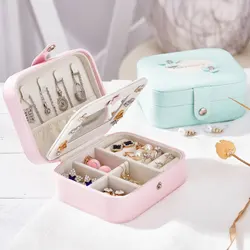 Jewelry Box Organizer Display Storage Case Gift Jewelry Box Travel Portable Storage Case for Earring Necklace Bracelet Ring Gift