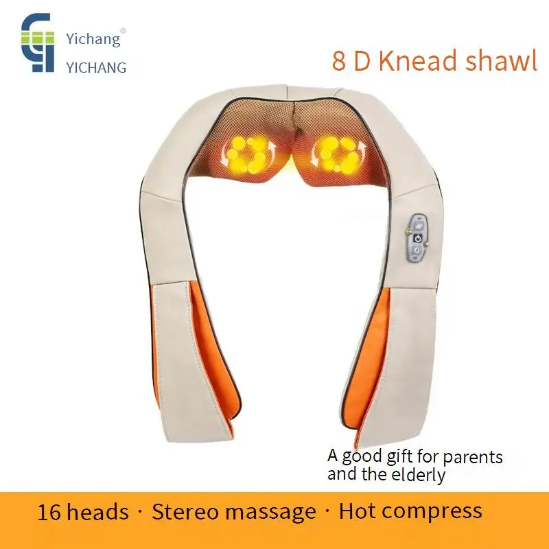 High Quality 3 in 1 cervical spine vibrating shoulder waist neck pillow massager with heating