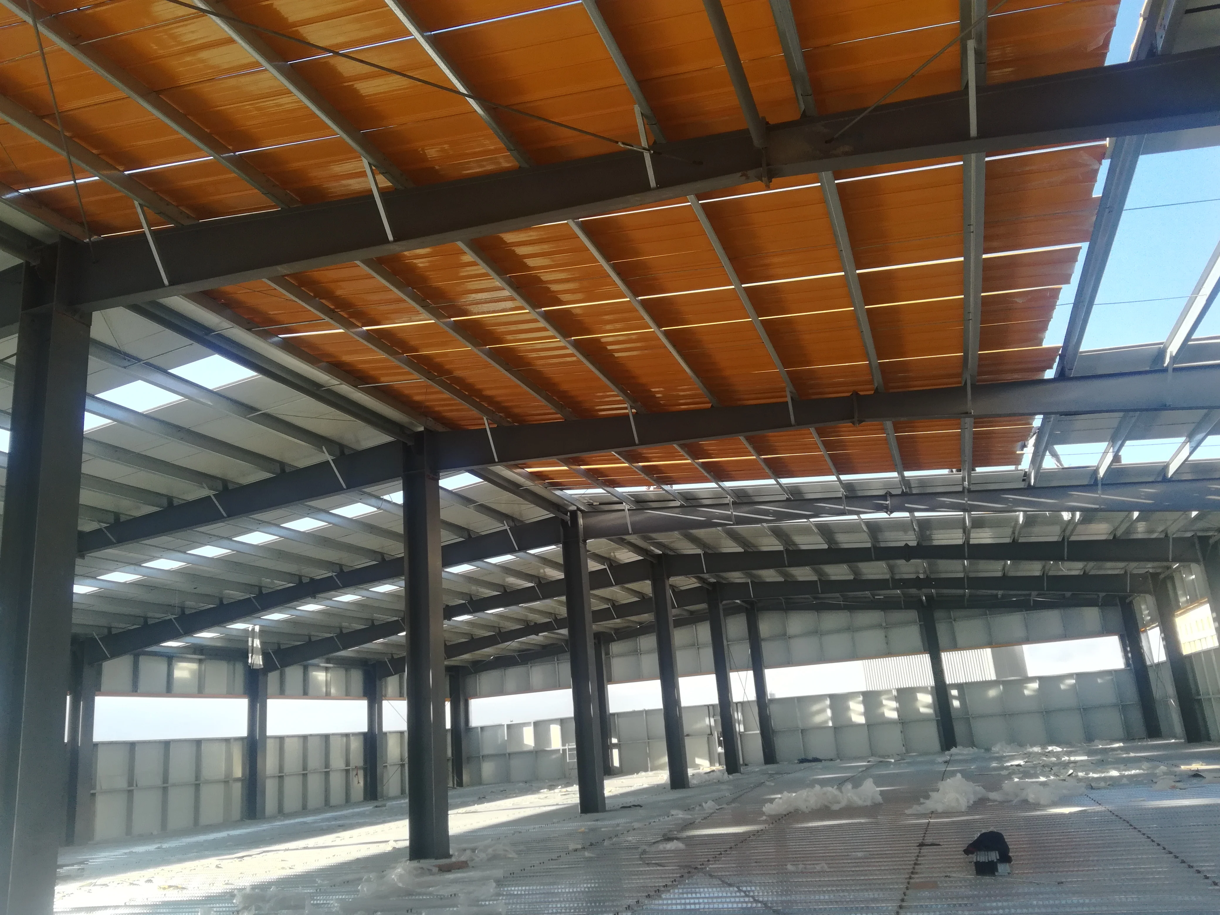 TV Factory Prefab Steel Structure Construction Warehouse Prefabricated Workshop Industrial Shed Free Design Glass Curtain Wall