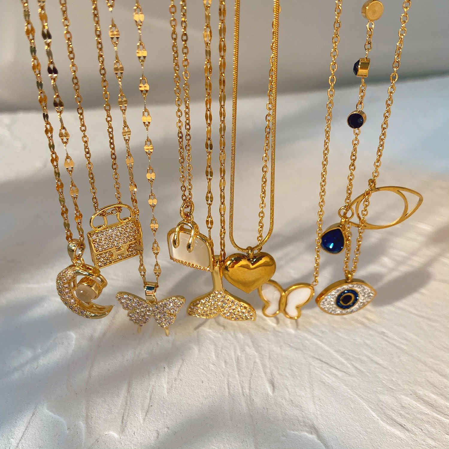 Цепочка Из Нержавеющей Стали с подвеской в виде сердца и