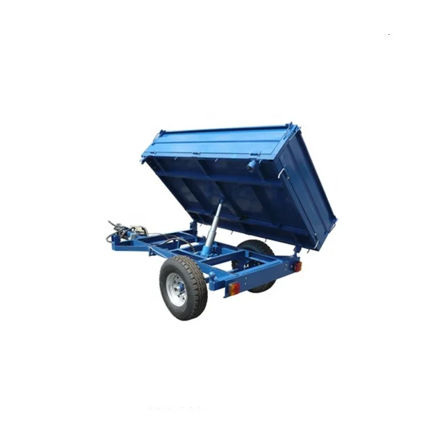 
car transport truck 4.0T 3 way tractor tipper trailer, three sides semi hydraulic dump trailers parts, tipper farming trailers 