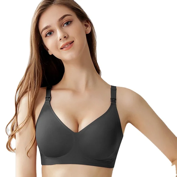 Wholesale Seamless No Wire Soft Breastfeeding Smooth Ultra Maternity Nursing Sports Bra for Breastfeeding