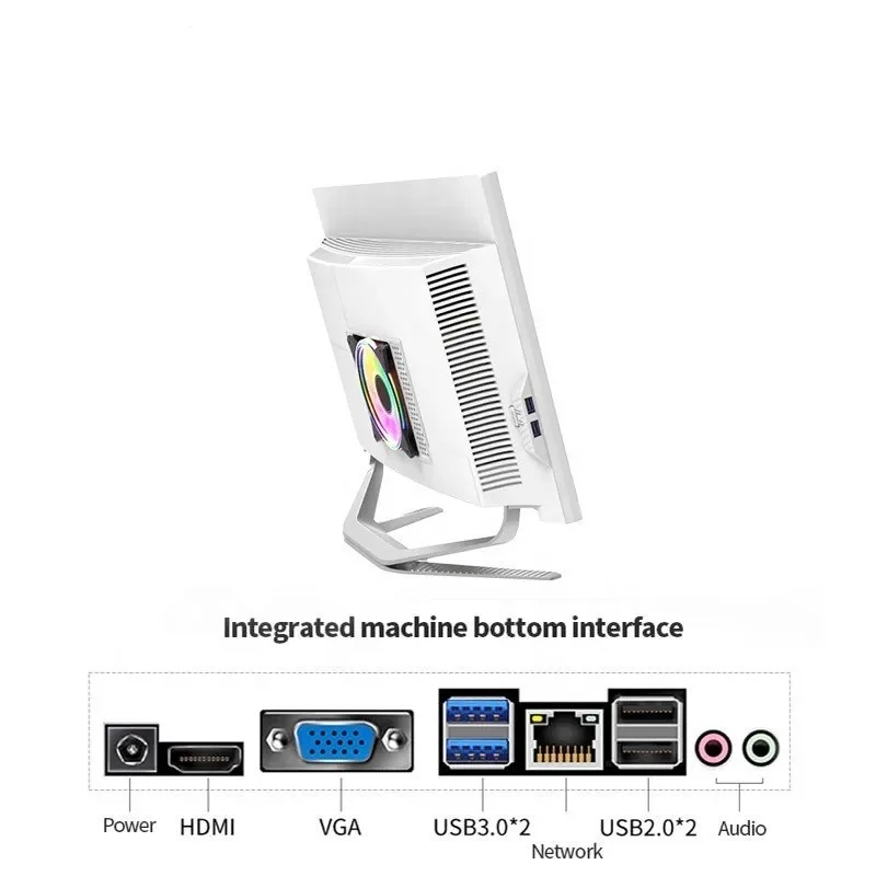 LED High Quality Built-In Battery Desktop Monoblock Gaming Computer with Webcam Business All in One PC Barebone