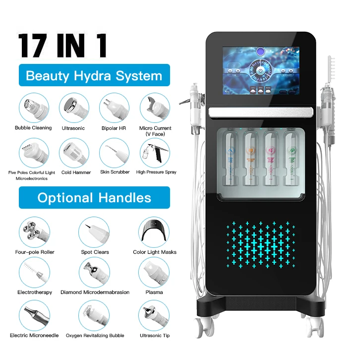 Hot 17-IN-1 Hydra Dermabrasion Machine Hydro Oxygen Equip OEM Diamond Microdermabrasion Aqua Peel Machine Hydra Manufacturer B