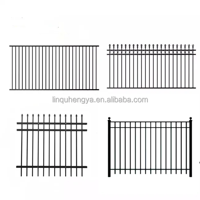 newly design Powder Coated Modern decorative steel wrought iron fence panels Security Tubular Wrought Iron garden fence