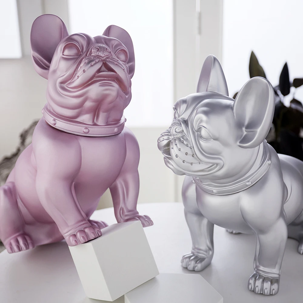 Cute Puppy Pet Model Cheap Plastic French Bulldog Dog Mannequins Sitting Cool Small Dog Clothing Display Model