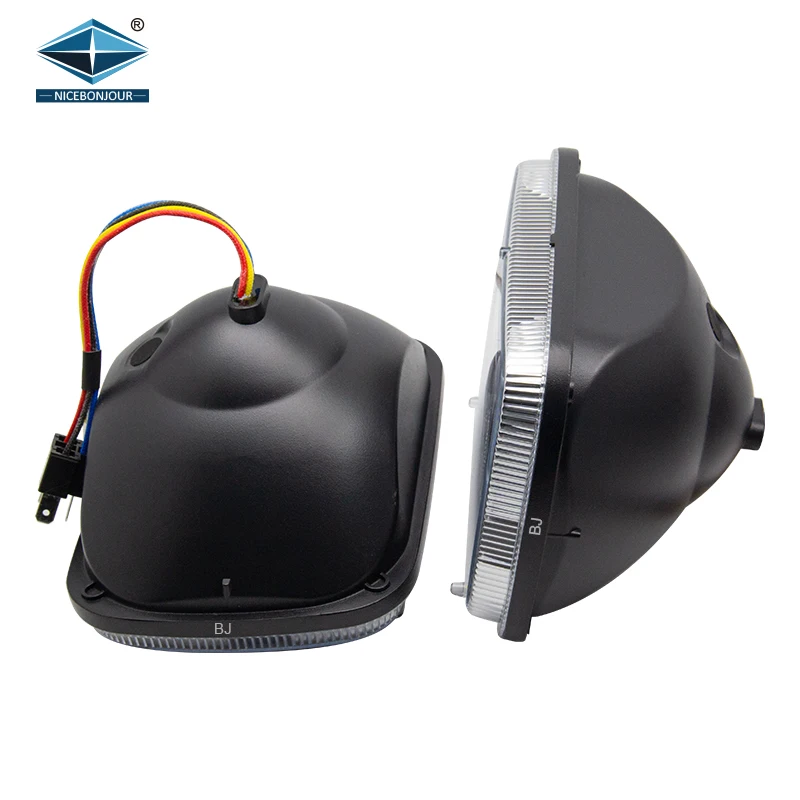 Dot 7x6 5x7 Inch Led Headlights High Low Drl Beam Headlight Replacement For Jeep Wrangler YJ Cherokee XJ