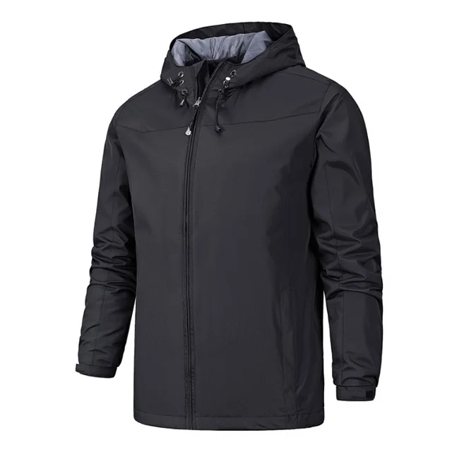 OEM Mens Soild Color Windbreaker Anorak Jogger Running Track Jackets waterproof rainproof hooded Large size jacket