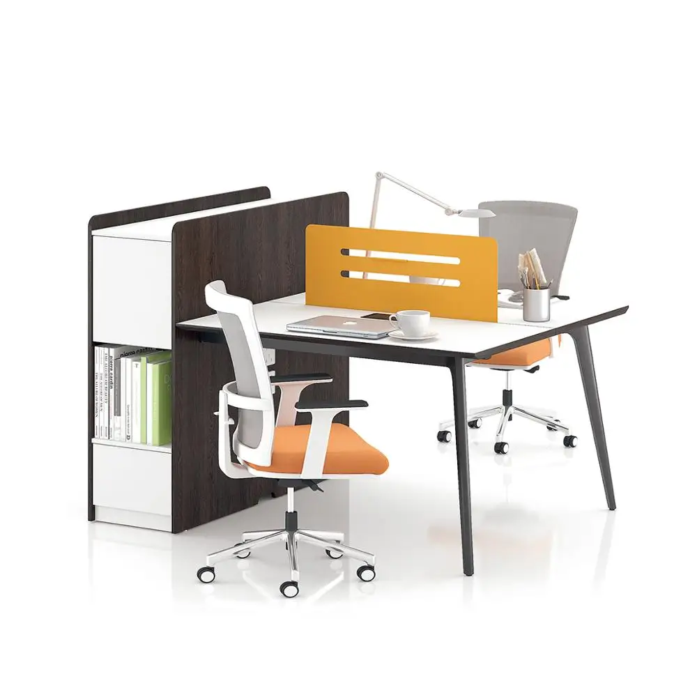 Горячая продажа уникальная деревянная кабина 2 человек простой дизайн офисная Рабочая станция