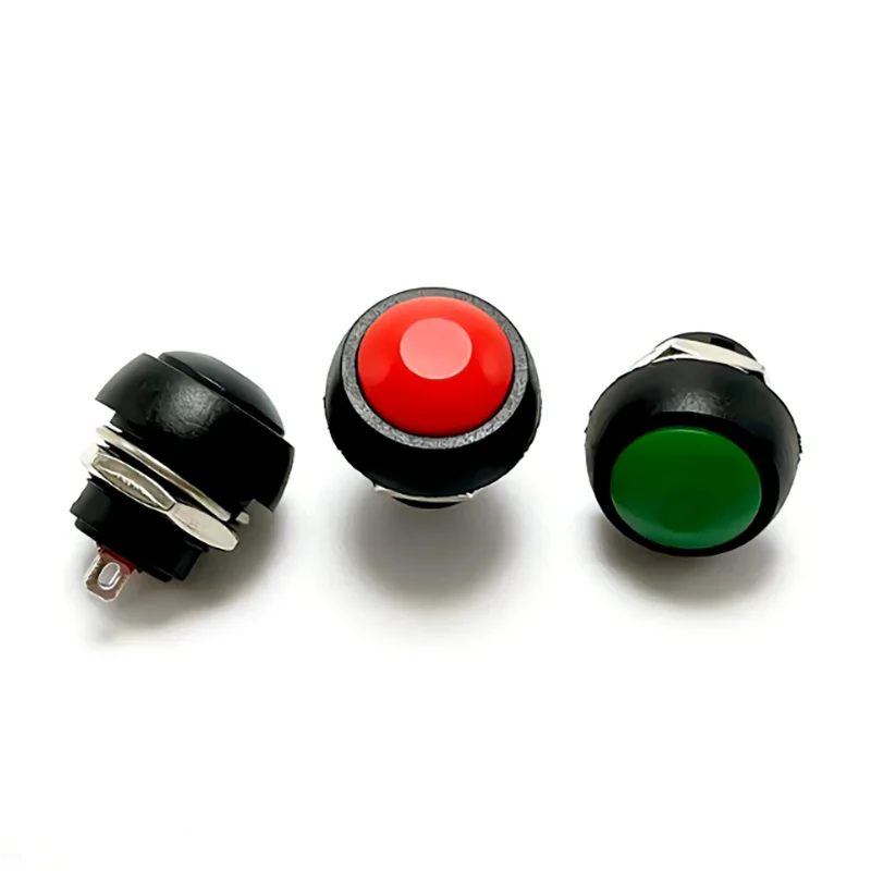 Push button switch PBS-33B cut-out 12MM self reset unlocked switch Mushroom type horn waterproof button