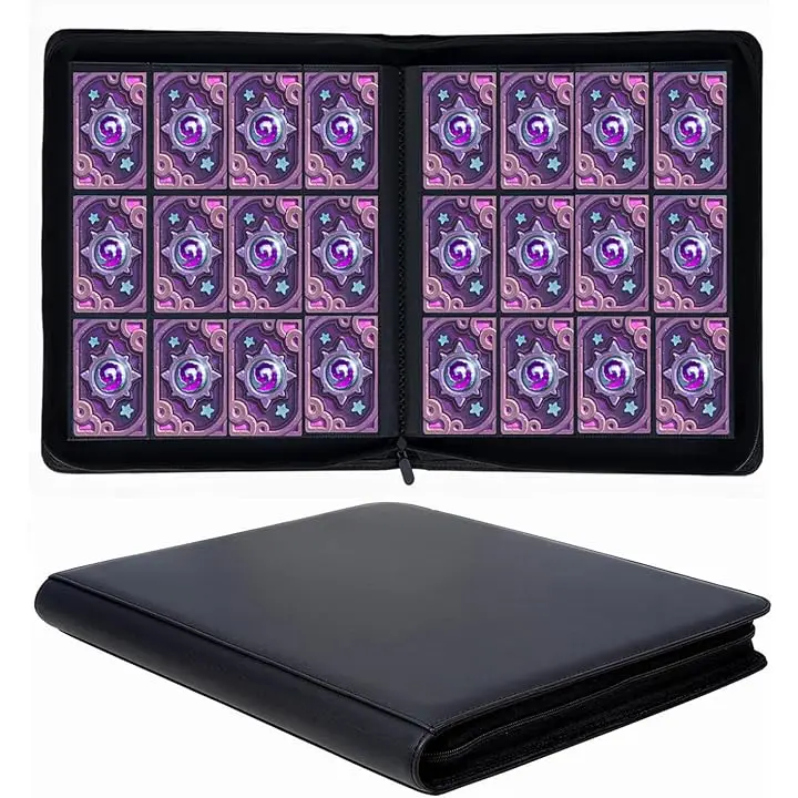 Premium 12-Pocket Card Binder Side Loading Card Collection for TCG and Sports Cards