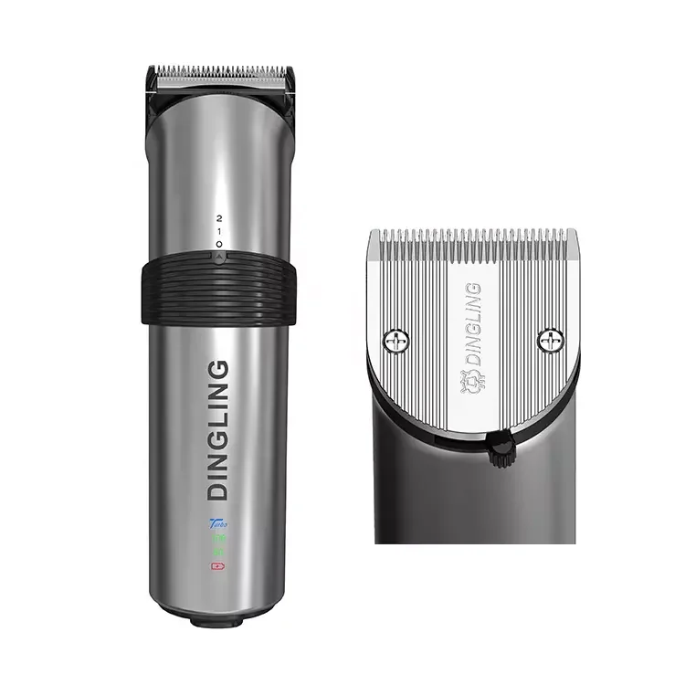 Dingling Professional Salon Use  Adjustable Blade Digital Display Electric Hair Trimmer Clipper Cordless Hair Clippers For Men