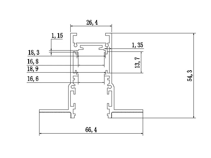 Housing Light Cover Light Fittings Lamp Accessories Plastic Extrusion Profile Led Magnet Rail Track System