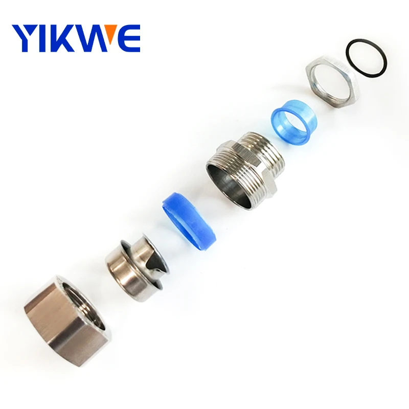 Hose Fittings M12/M14 PG customized CE locking male For Metal Conduit nylon flexible conduit glands Hose Fitting