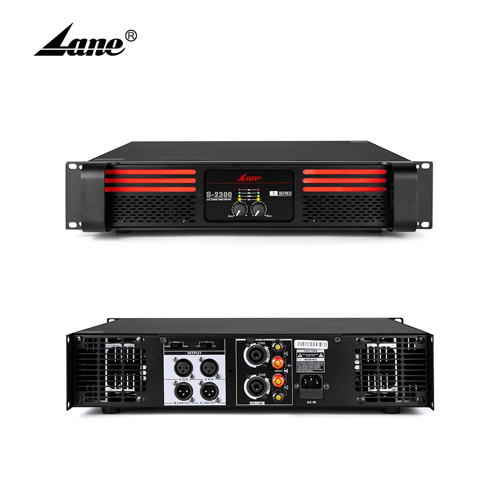 Lane S-2300 Factory Wholesale Made in China Outdoor Professional 900W 2U Class H Audio Power