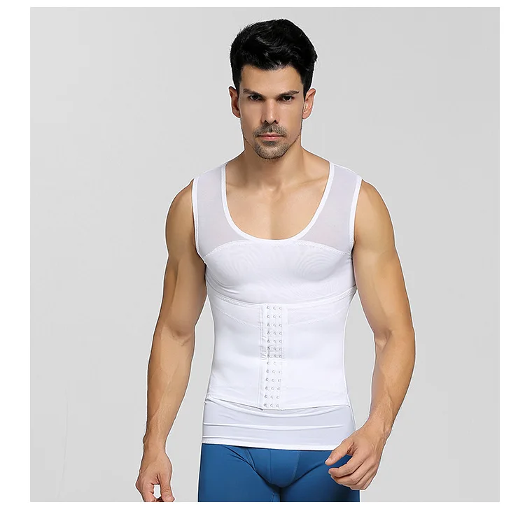 Men Compression Tight Vest Body Shape wear Slimming Tummy Waist Trainer Girdle top