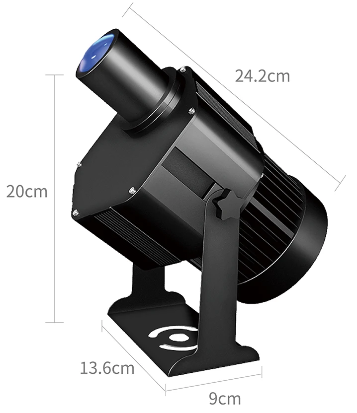 80W IP65 Outdoor waterproof advertising gobo projector light customize logo projector floor Welcome light Production warning