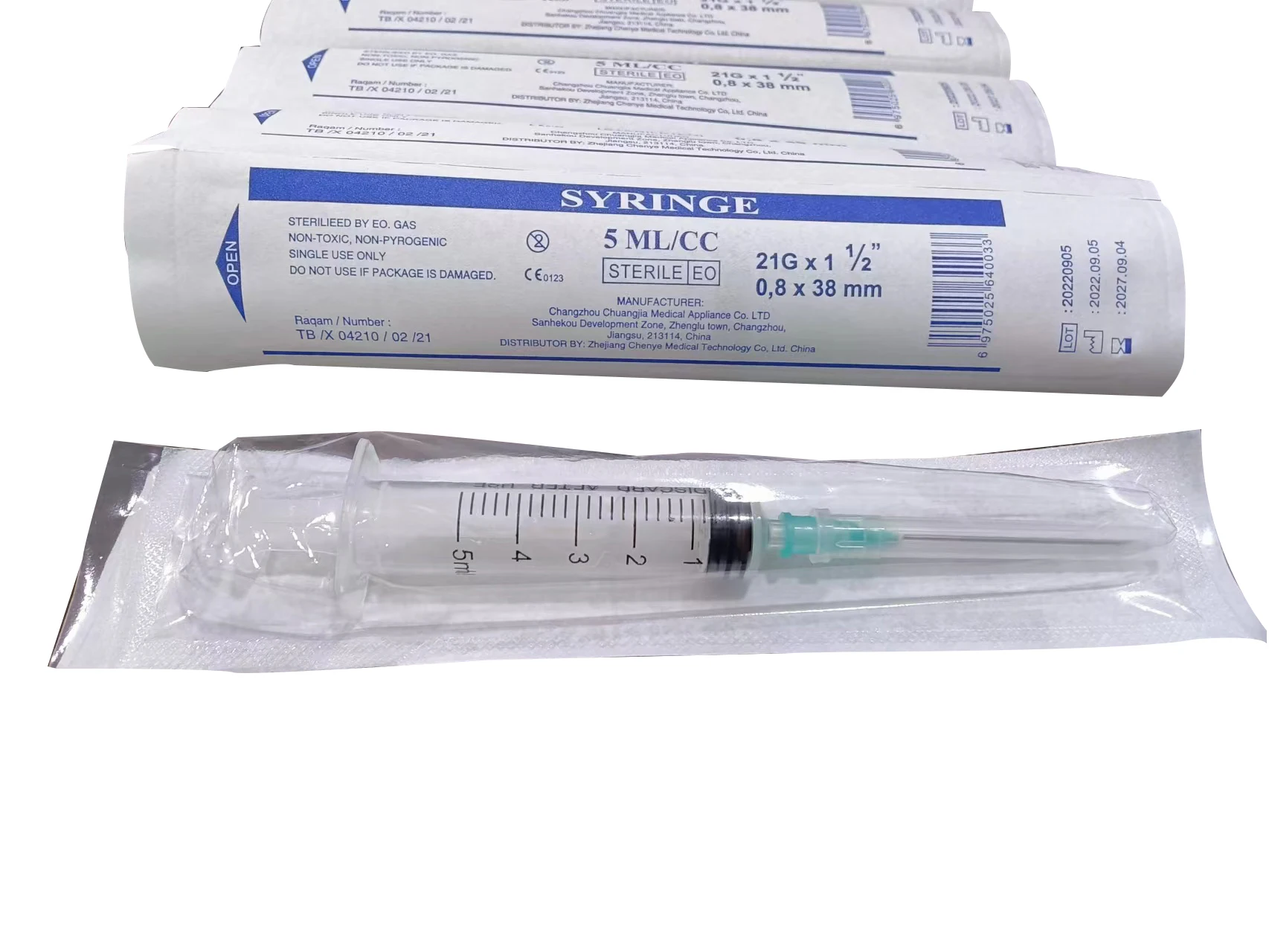 China Syringe Manufacturer Medical 1ml 3ml 5ml 10ml Disposable Plastic Luer Lock Syringe With Needle