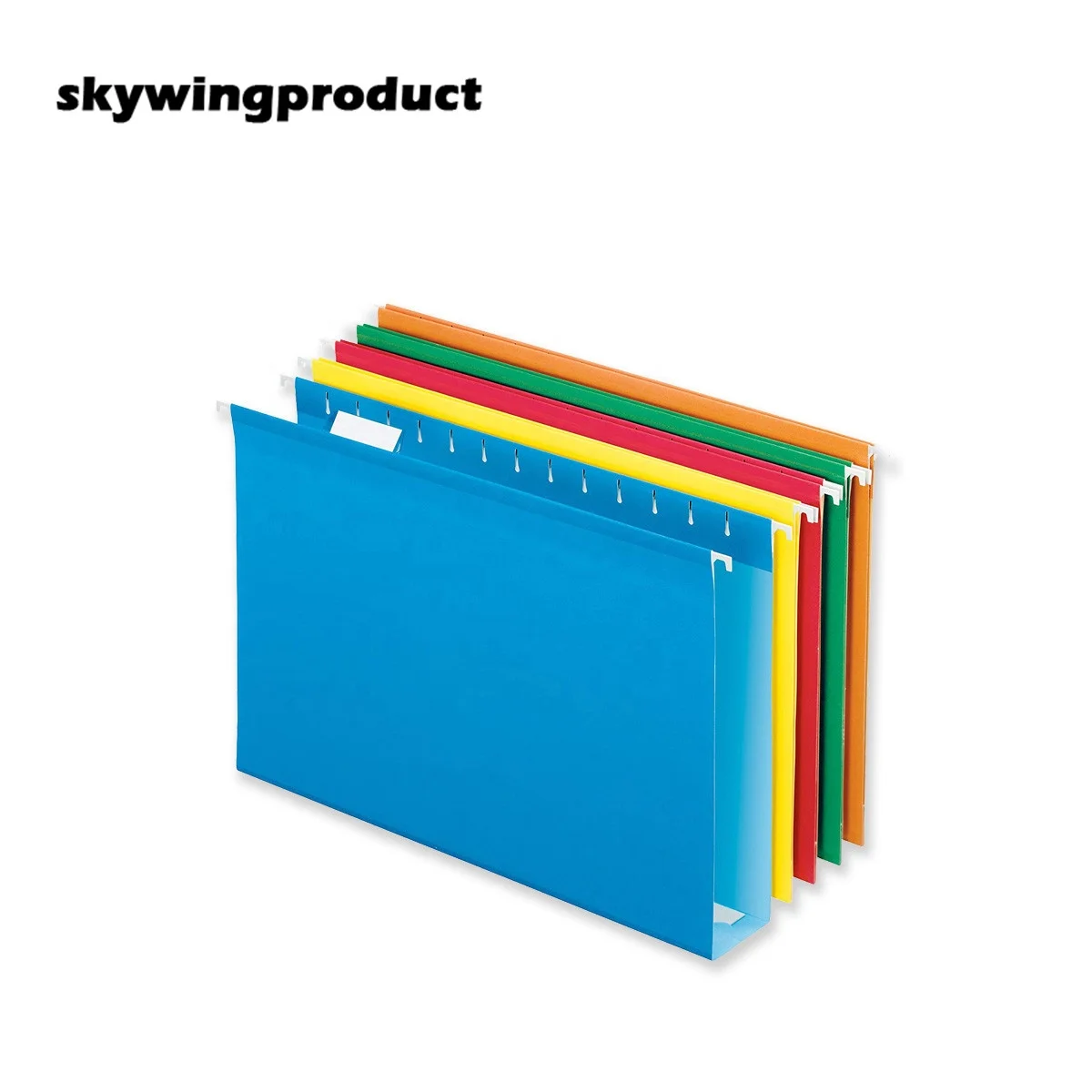 skywingproduct Shanghai Factory 70% Recycled Materials 16501 Kraft Color 200GSM Paper 15PCS/Box Plastic Hook Suspension File Fol