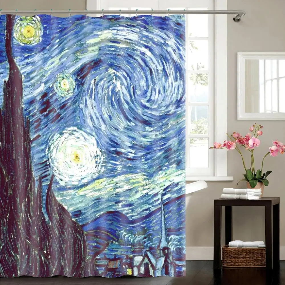 Professional Factory Made Custom Print Creative 3D Bathroom Curtain