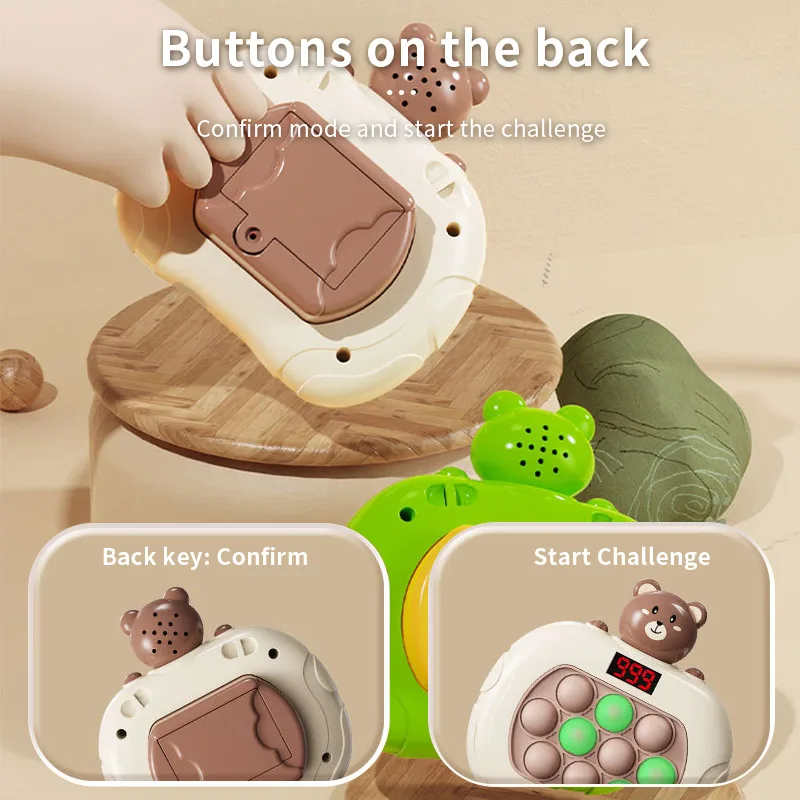 13 Button 999+ Level Quick Push Toys Kids Handheld Whack-a-mole Game Stress Relief Toys Intelligence Game Fidget Puzzle Toy