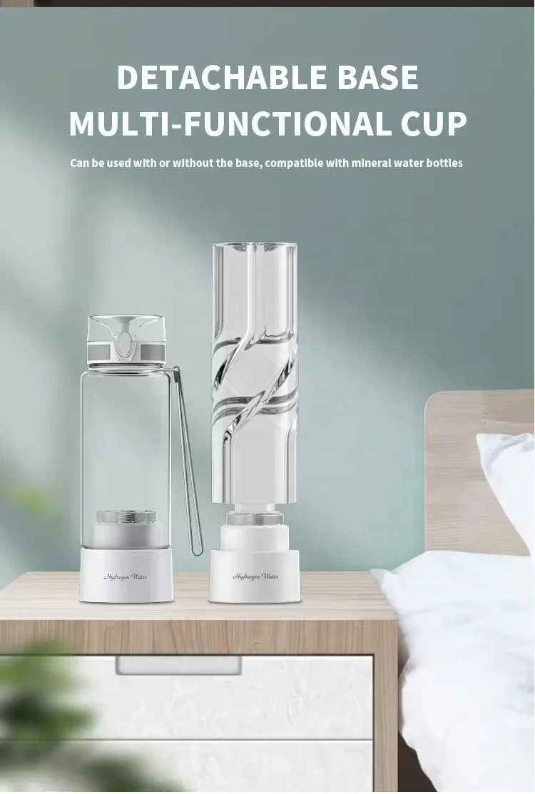 3000ppb Hydrogen and Oxygen Separation  Technology SPE PEM Hydrogen Water Bottle 2024 Portable Hydrogen Water Generators