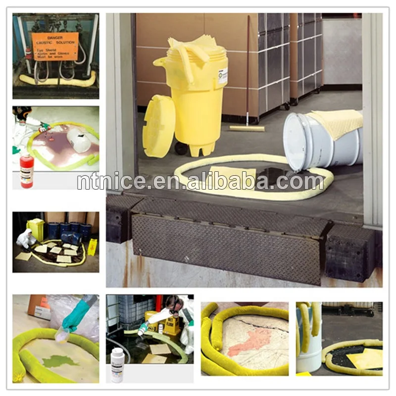 High Quality Chemical Absorbent Sock 7.6cm*120cm for Spill Solution