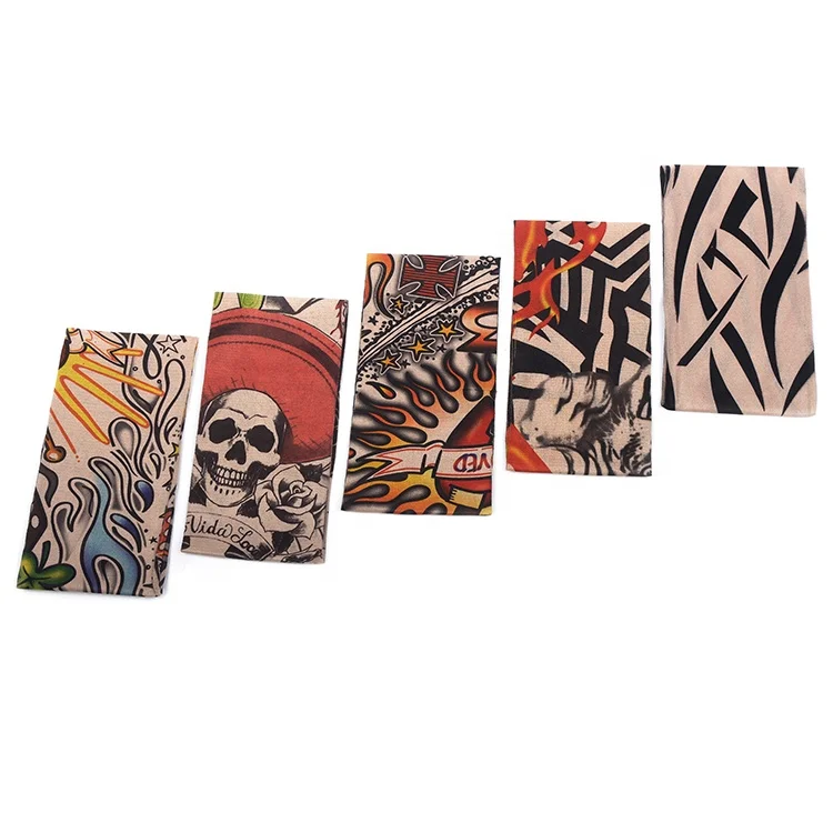 Outdoor Tattoo Hand Sleeves Unisex Cool Fashion Sport Anti UV Protection Nylon