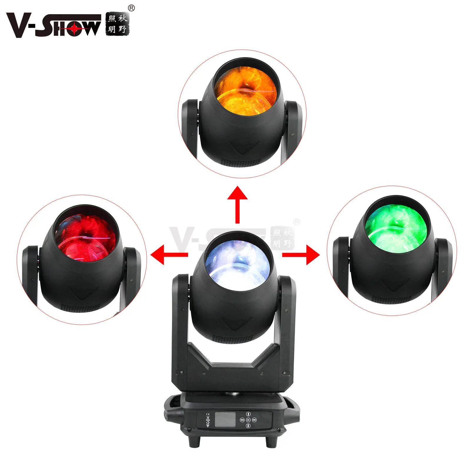 V-Show T911 300W DJ Disco Party Stage Lighting Beam Lights Moving Head Light Bulb Beam  Gobo