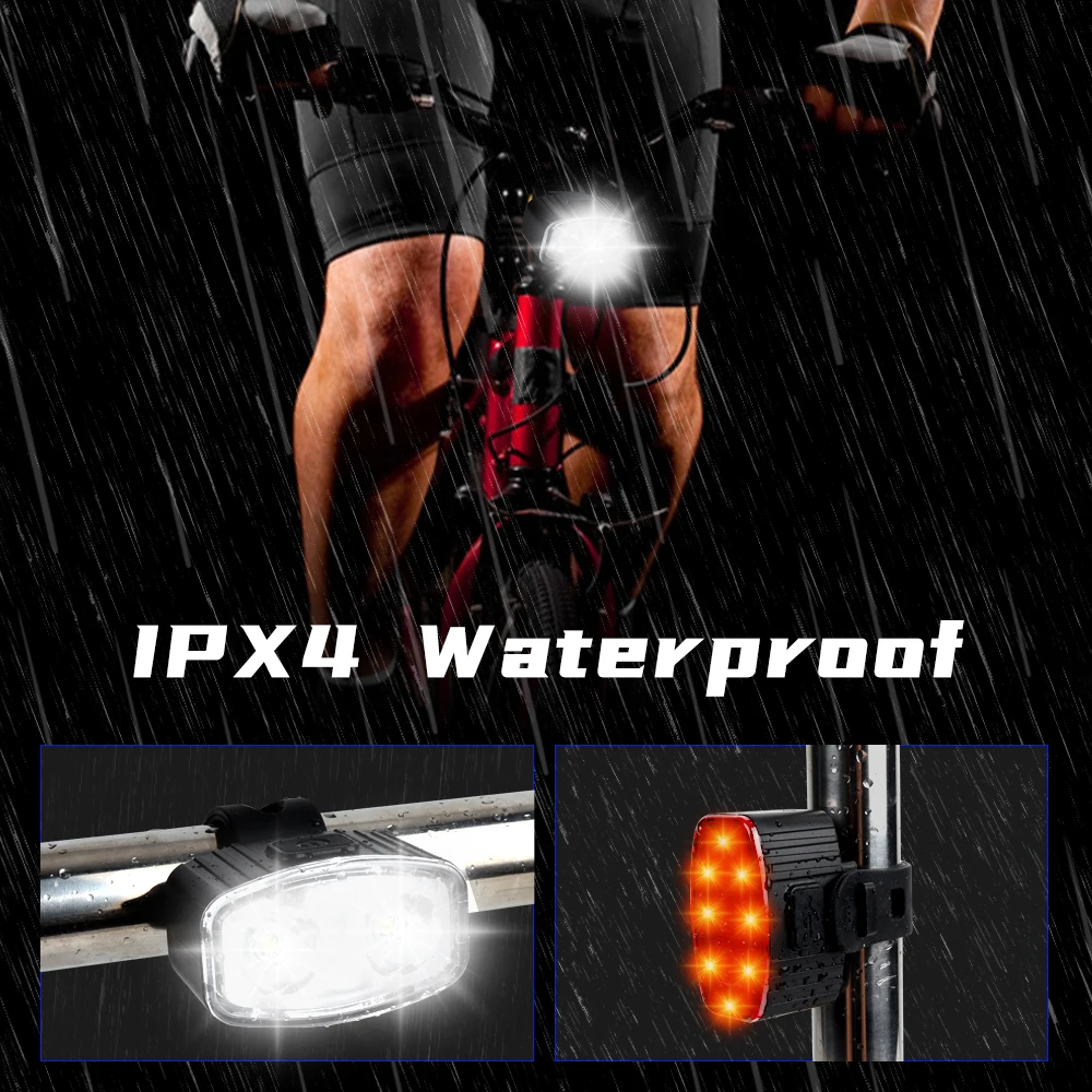 F23-0018 Передний фонарь для велосипеда светодиодный задний IPX4 водонепроницаемые красные сигнальные огни ночной езды светодиодные задние
