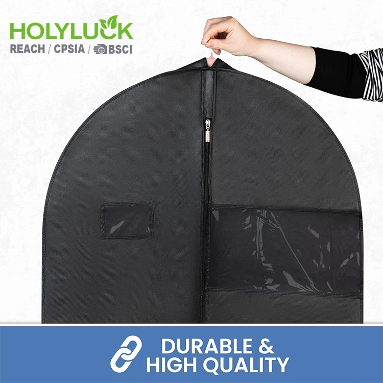 Hanging Garment Bag Lightweight Full Zipper Suit Bags polyester Moth-Proof Breathable Dust Cover for Closet Clothes Storage