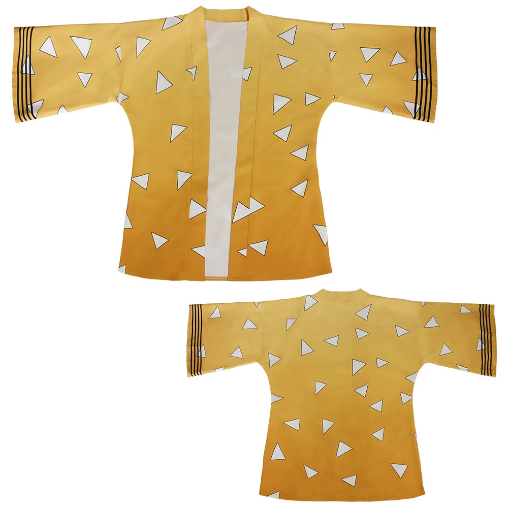 Popular Style Anime Kimono Haori Yukata Cosplay Demon Slayer Kimetsu no Yaiba Cosplay T Shirt Cloak