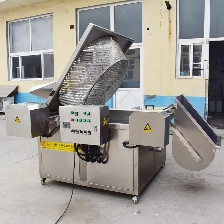 Automatic electric gas plantain banana french fries deep batch fryer machine falafel namkeen frying machine with stirring