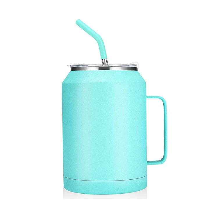 Wholesale Popular Vacuum 50Oz Iceflow Stainless Steel Mug Tumbler Coffee Cup With Straw And Handle