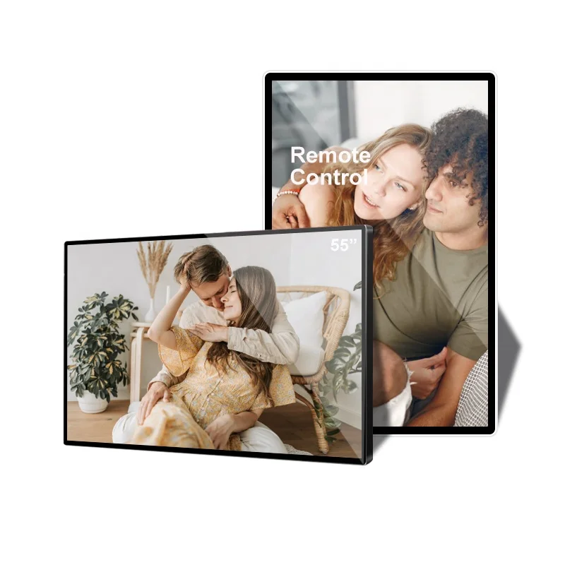 Wall 32 43 49 55 65 inch commercial ads screen non touch wifi Android lcd advertising playing equipment mounted digital signage
