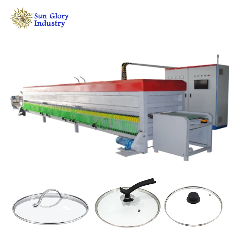 tempering furnace toughen glass lid cover cookware pan pot tempered glass lid production line