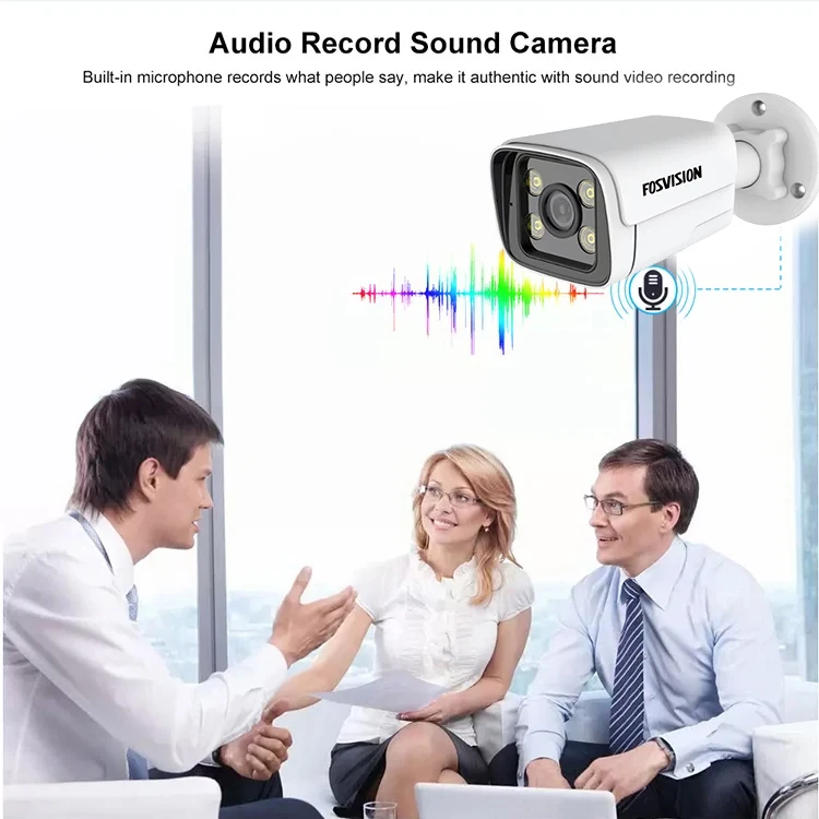 High quality Full Color 5mp 4ch Ip Poe Nvr CCTV Camera System Camera Kit Set Nvr Home Security Cctv System Two Way Audio