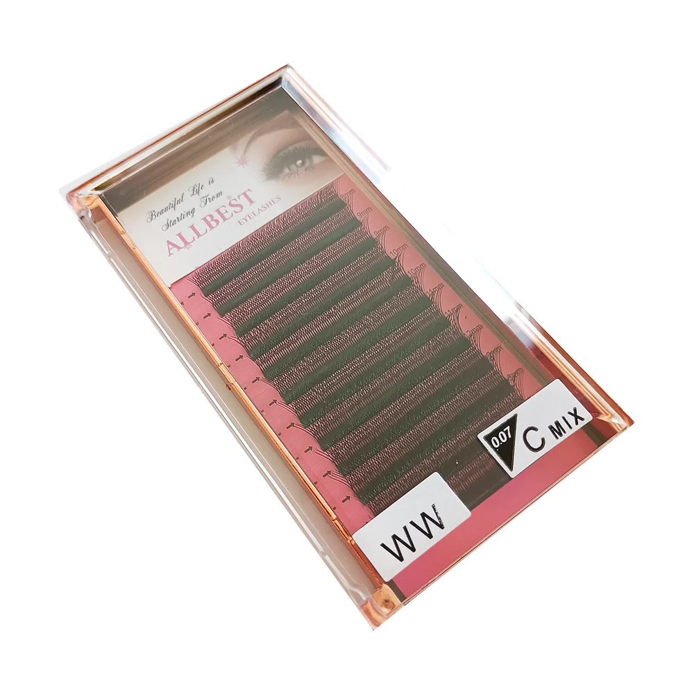Factory Price Eyelash extensions W shape eyelash lash eyelash extensions 0.07mm c D curl with private label