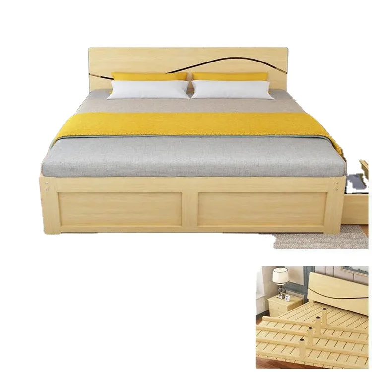 
Custom High Quality Modern Bed Designs Single Wooden Bed Modern King Size Bed 
