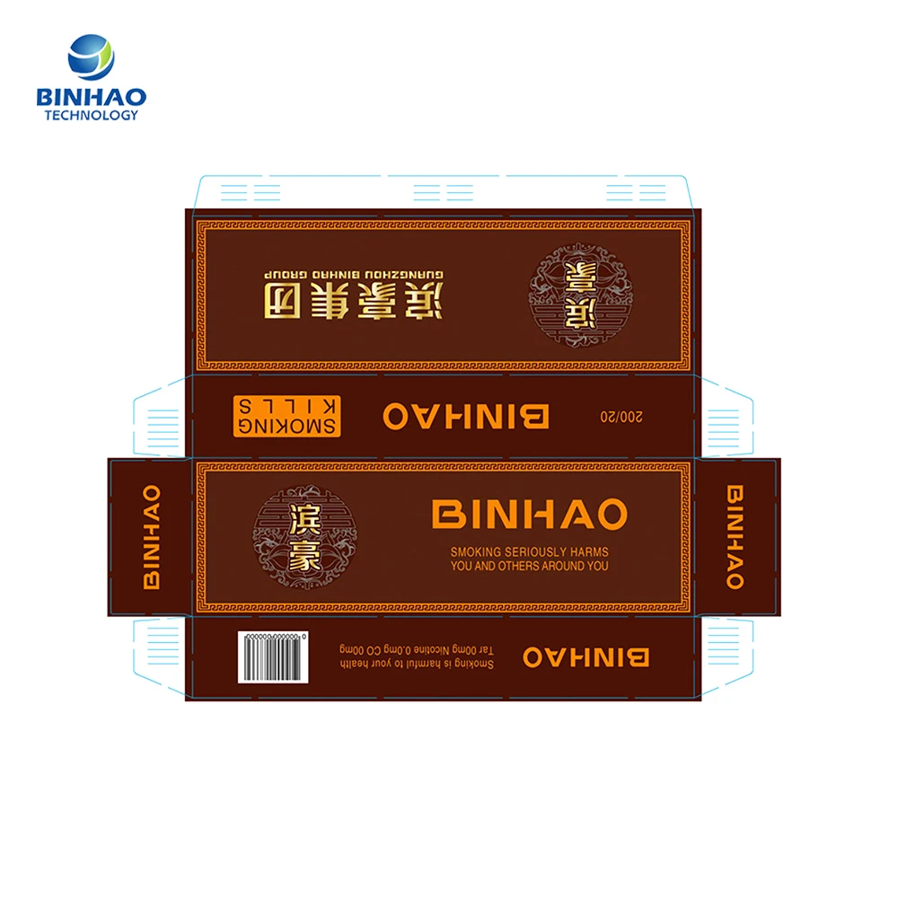 Luxury Design Cardboard Paper Tobacco Case with Custom Logo Blank Display Outer Empty Cigarette Pack