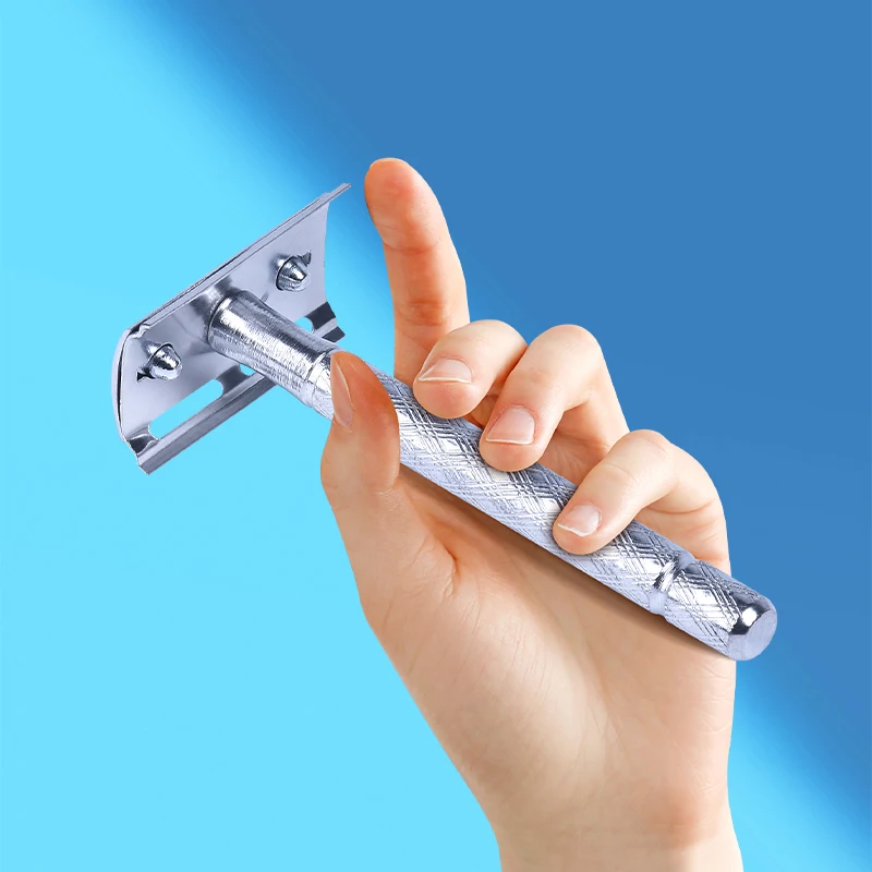 China Professional Factory Mens Razor High Quality Safety Razor Reusable Metal Handle Shaving Double Edge Safety Razor