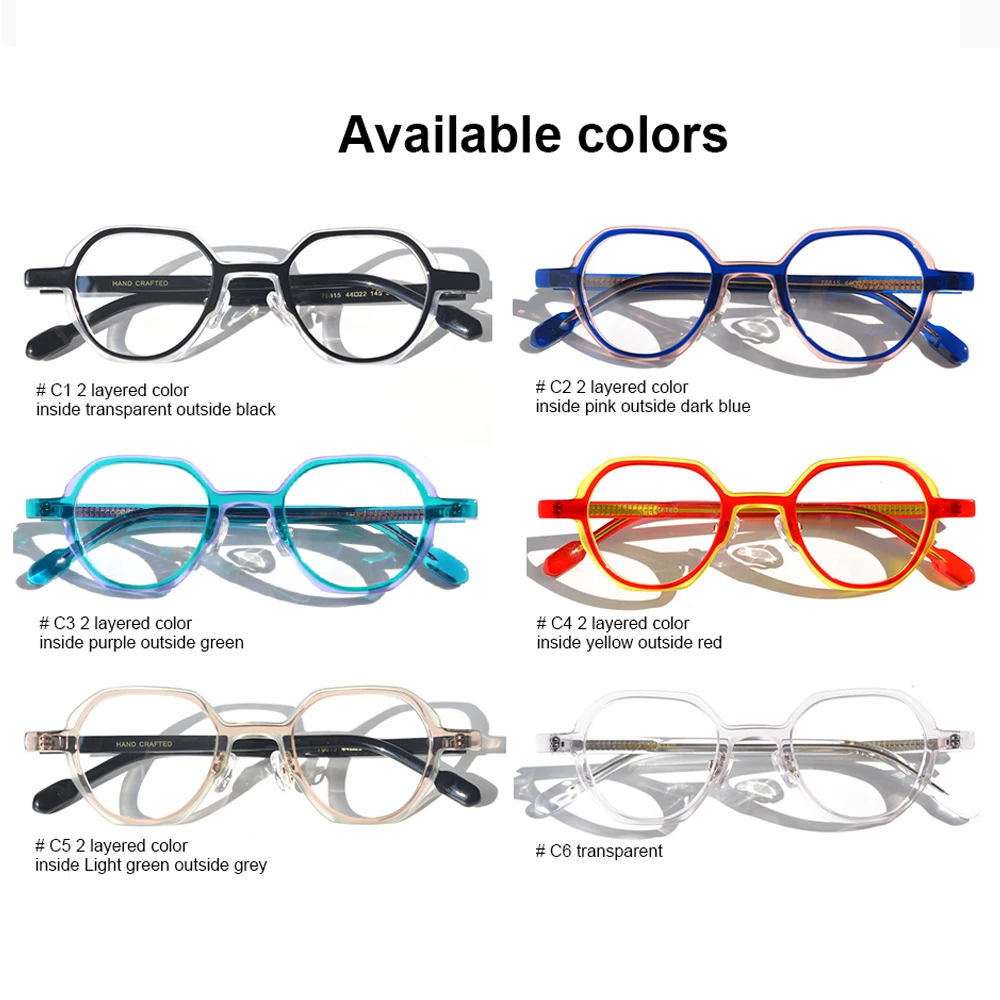 wholesale retro acetate optical eyeglasses fashion glasses frames high quality blue light anti eyeglass men Anti Eyestrain